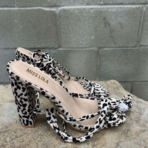 Miss Lola animal print lace up heels 
Size 6.5 - Picture 4 of 4